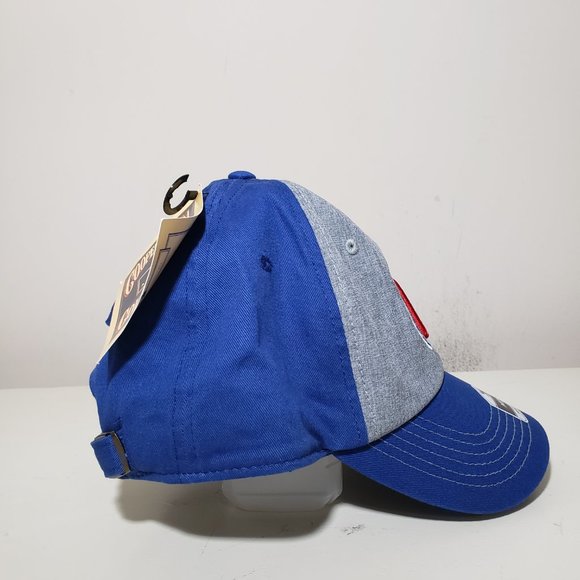 Chicago Cubs Hat Cap Strap Back Blue Gray MLB Cooperstown Fan Favorite Mens NWT - Picture 6 of 12